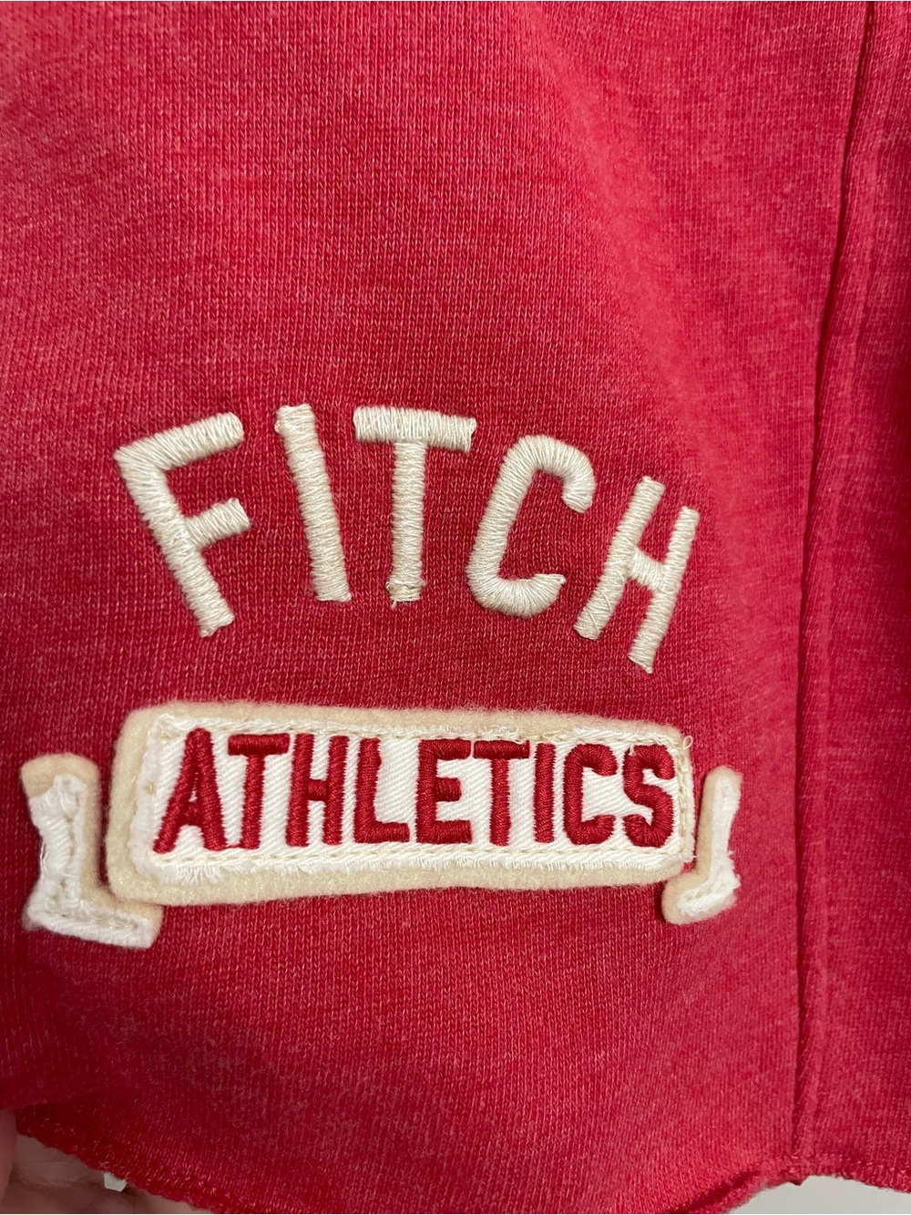 NWT Abercrombie & Fitch Jersey Knit Athletic Men’s Red Drawstring Shorts Size L - Picture 5 of 9